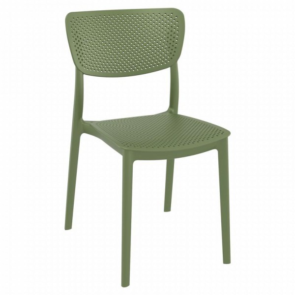 ISP129 Lucy Mid Century Modern Stacking Resin Restaurant Commercial Hospitality Side Chair